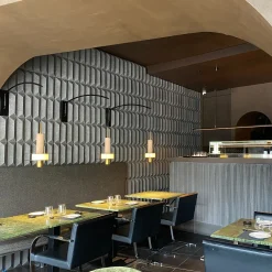 Lampada da parete Curva d'Oriente in acciaio nero