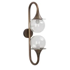Lampada da parete doppia Bricola di Ciarmoli Queda Studio