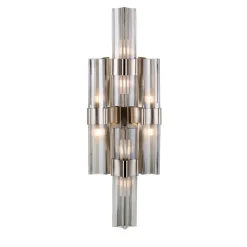 Lampada da parete Eterea in cristallo grigio fumo di Emanuela Benedetti