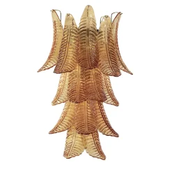 Lampada da Parete Felci in Vetro Ambra