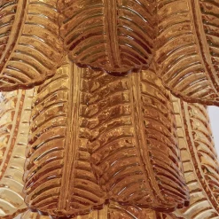 Lampada da Parete Felci in Vetro Ambra