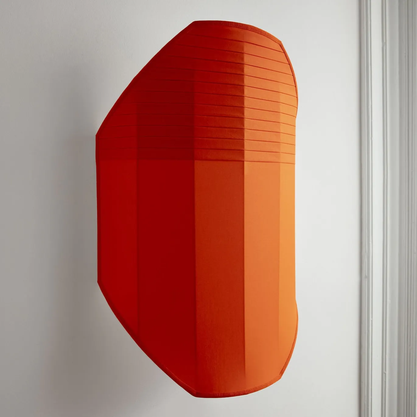 Lampada da parete Flag 70 Arancione Rosso Plissettatura Media