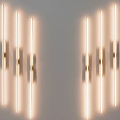 Lampada da parete Fly AP oro di Massimiliano Raggi