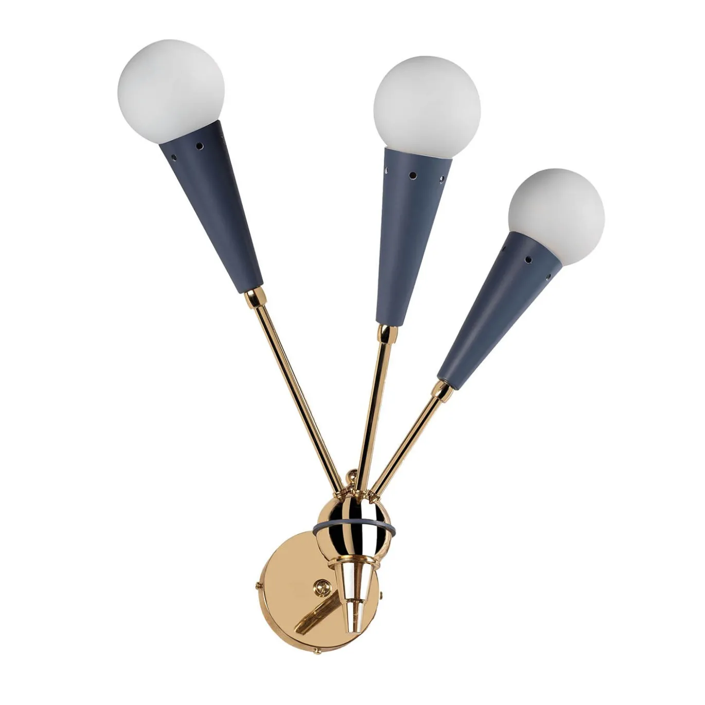 Lampada da parete Galassia con braccia in ottone di Luca Bussacchini
