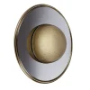 Lampada da parete Illusione grande in vetro bronzeo