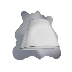 Lampada da parete Illusoria Barocco Bianca con cornice a specchio