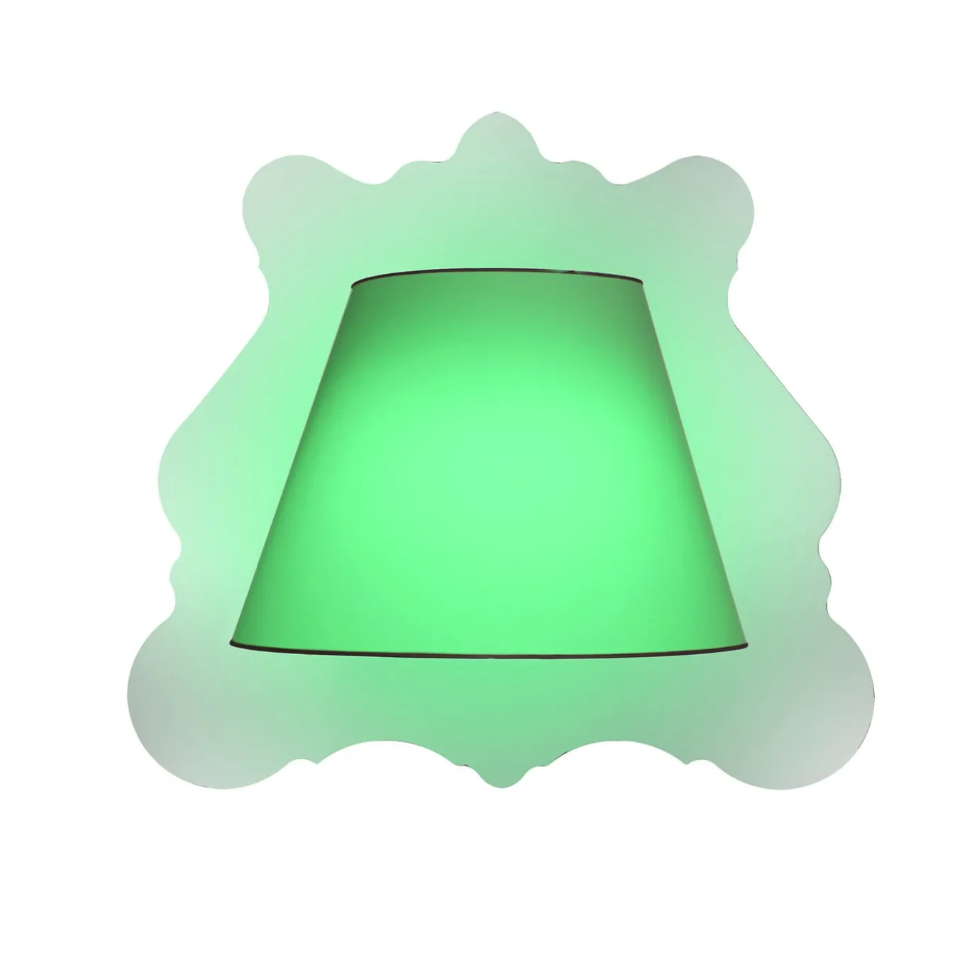 Lampada da parete Illusoria Barocco Bianca con cornice a specchio
