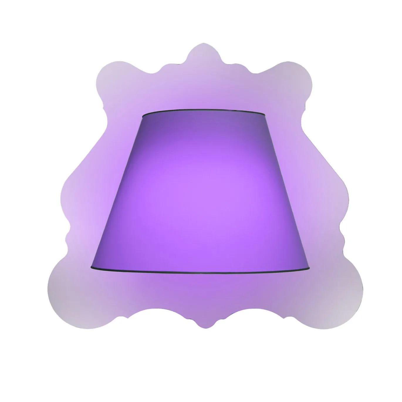 Lampada da parete Illusoria Barocco Bianca con cornice a specchio