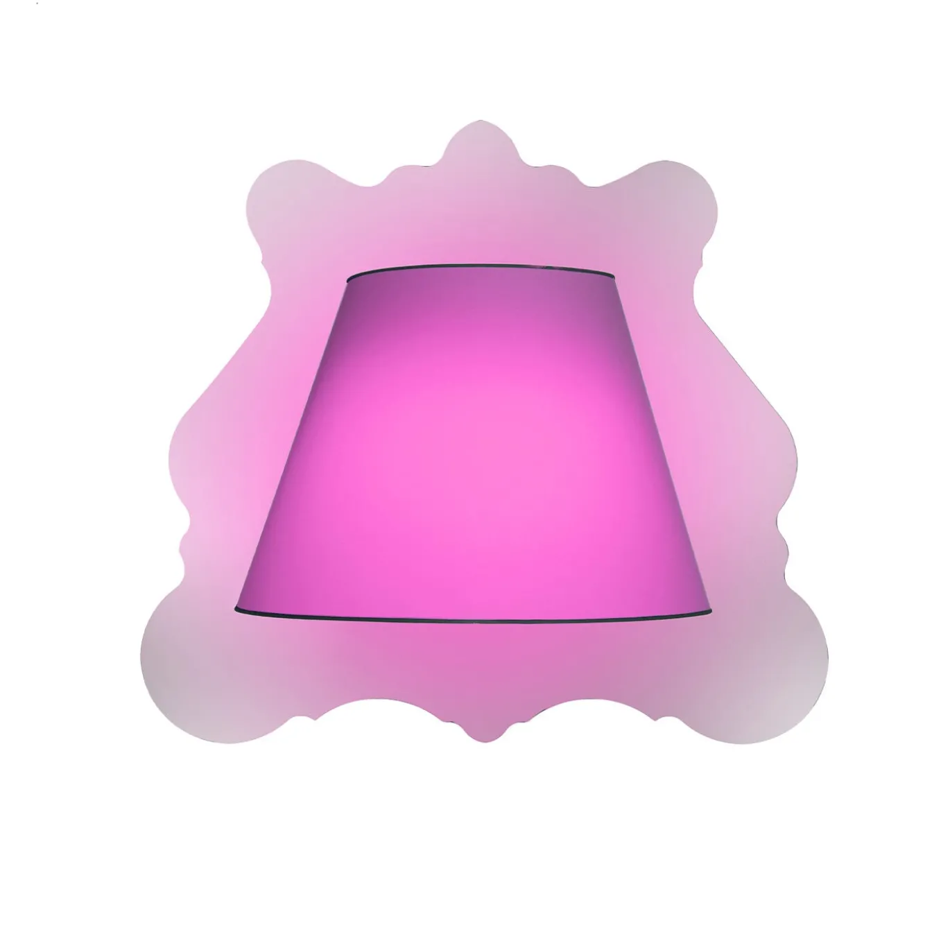 Lampada da parete Illusoria Barocco Bianca con cornice a specchio