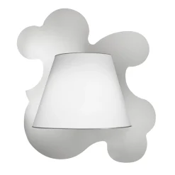 Lampada da parete Illusoria Nuvola Bianca con cornice a specchio