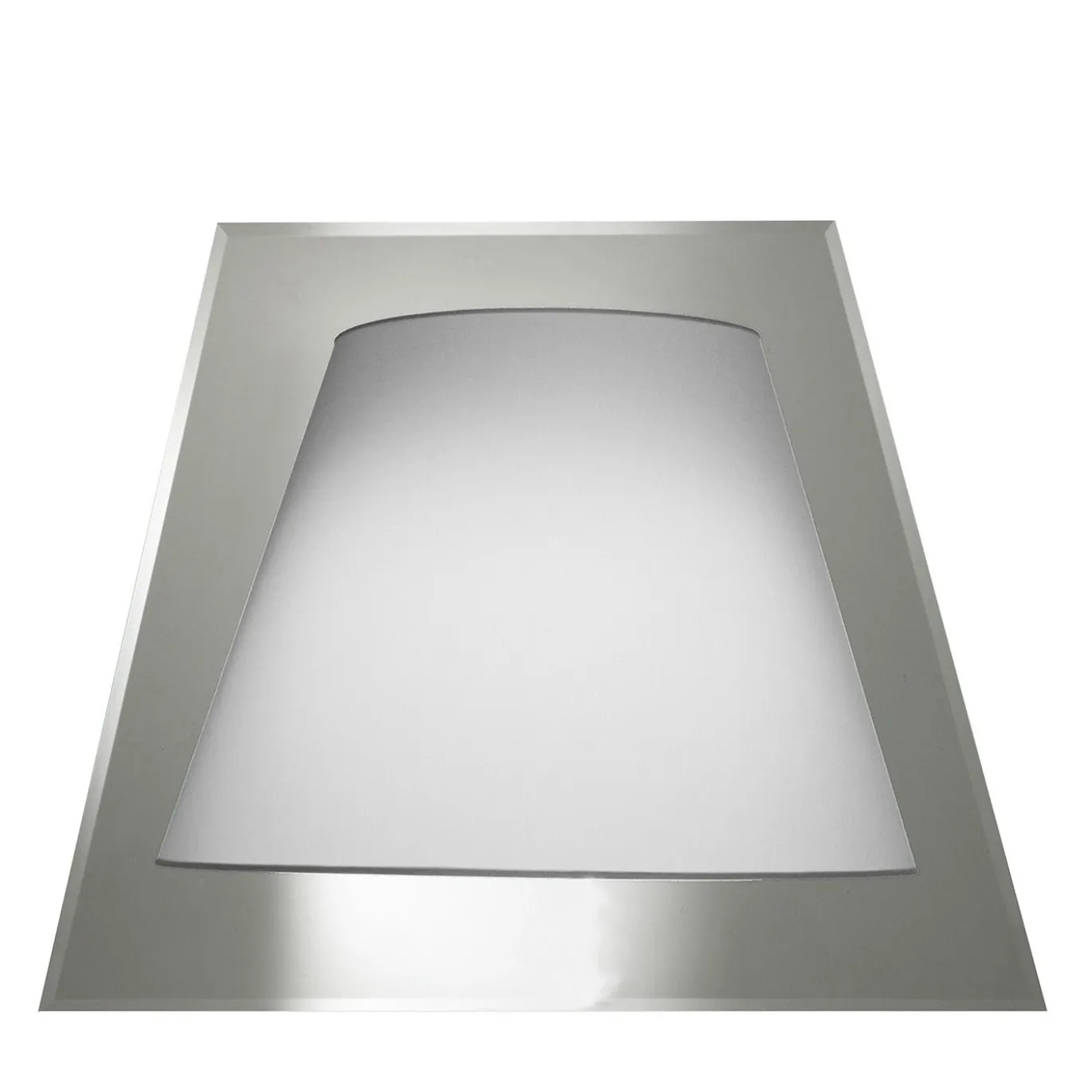 Lampada da parete Illusoria Trapezio bianca con cornice a specchio