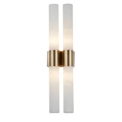 Lampada da parete in alabastro a doppio tubo