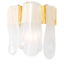 Lampada da parete in oro Art Déco