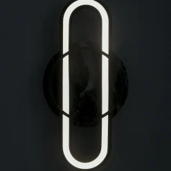 Lampada da parete in ottone e marmo Loop