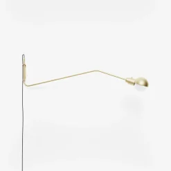 Lampada da parete in ottone regolabile BRS03
