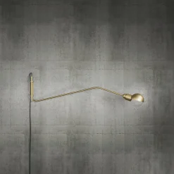 Lampada da parete in ottone regolabile BRS03