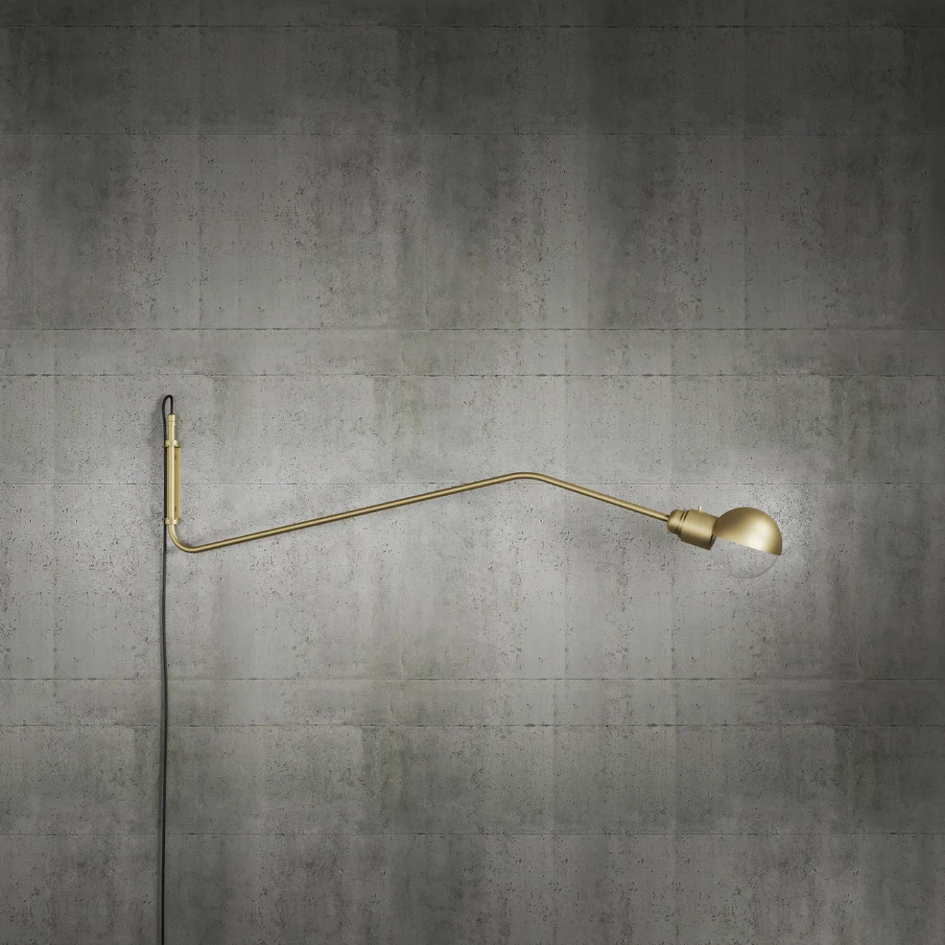 Lampada da parete in ottone regolabile BRS03