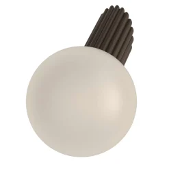 Lampada da parete in vetro satinato e ottone brunito Baleta di Isacco Brioschi