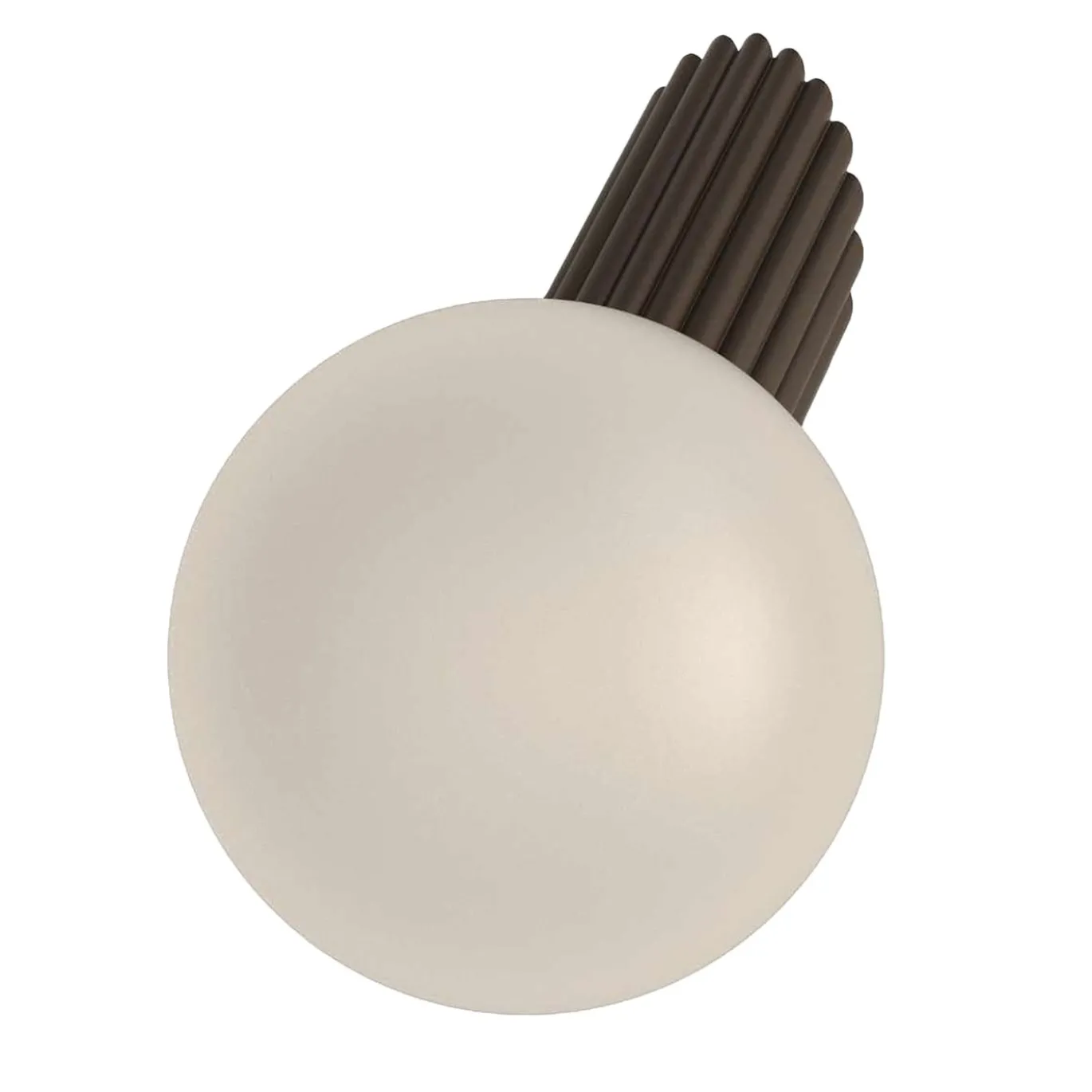Lampada da parete in vetro satinato e ottone brunito Baleta di Isacco Brioschi