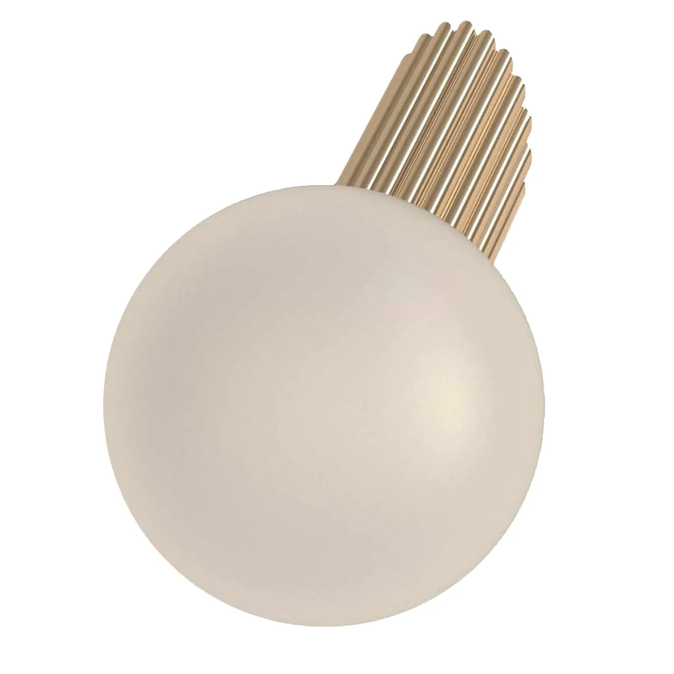 Lampada da parete in vetro satinato e ottone champagne Baleta di Isacco Brioschi
