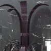 Lampada da parete Leonardo a 3 luci in vetro di Murano color grigio e viola