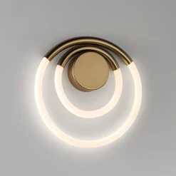 Lampada da parete Loop in metallo bronzo opaco