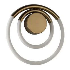 Lampada da parete Loop in metallo bronzo opaco