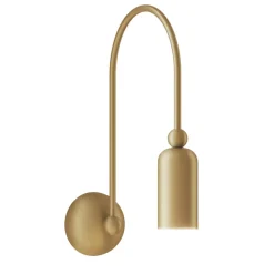 Lampada da parete Madame in ottone naturale