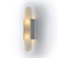 Lampada da parete Metropolitan in nickel a 2 luci