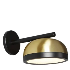 Lampada da parete Molly in ottone e nero di Corrado Dotti
