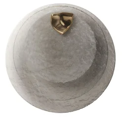 Lampada da parete Obsidian Shield in vetro grigio