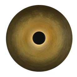 Lampada da parete Parabola 1200 Grande in resina dorata spazzolata