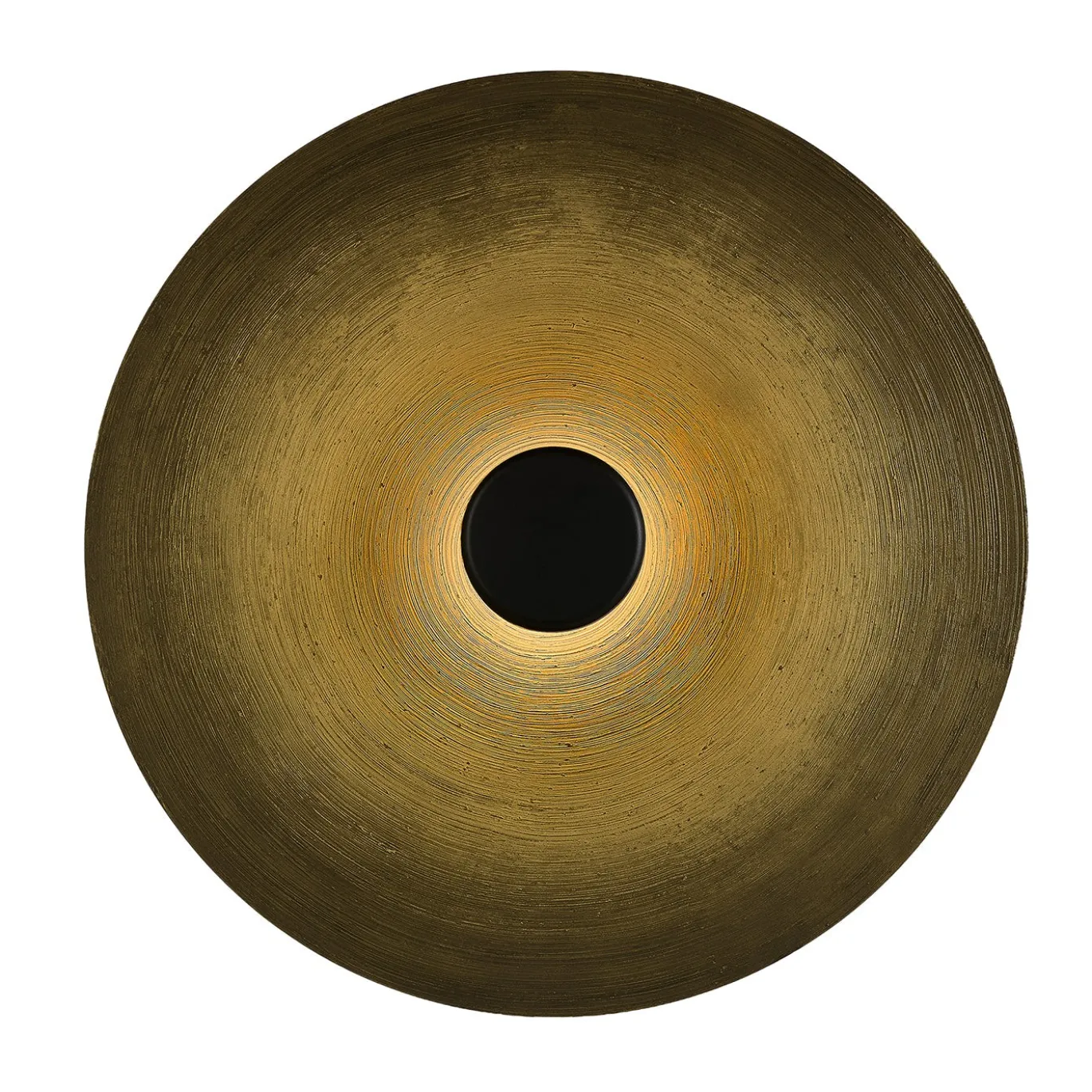 Lampada da parete Parabola 1200 Grande in resina dorata spazzolata