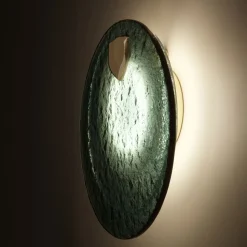 Lampada da parete Pine Shield in vetro verde