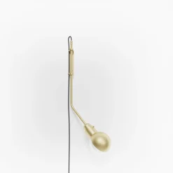 Lampada da parete regolabile in ottone dorato BRS02