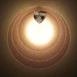 Lampada da parete Rose Shield in vetro rosa