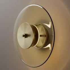 Lampada da parete Zen in vetro bronzo