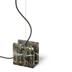 Lampada da pavimento a soffitto in marmo Quetzal Black&Golg