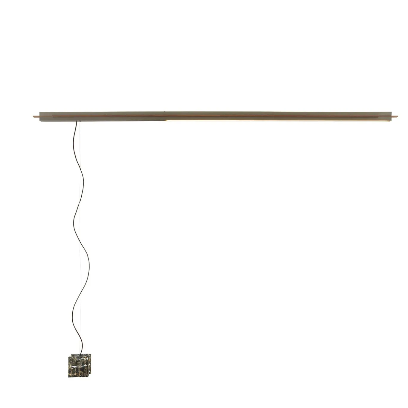 Lampada da pavimento a soffitto in marmo Quetzal Black&Golg