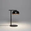 Lampada da scrivania Molly nera e oro
