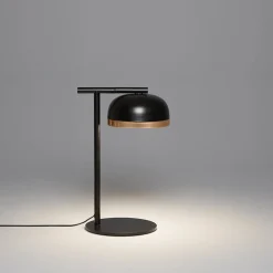 Lampada da scrivania Molly nera e oro