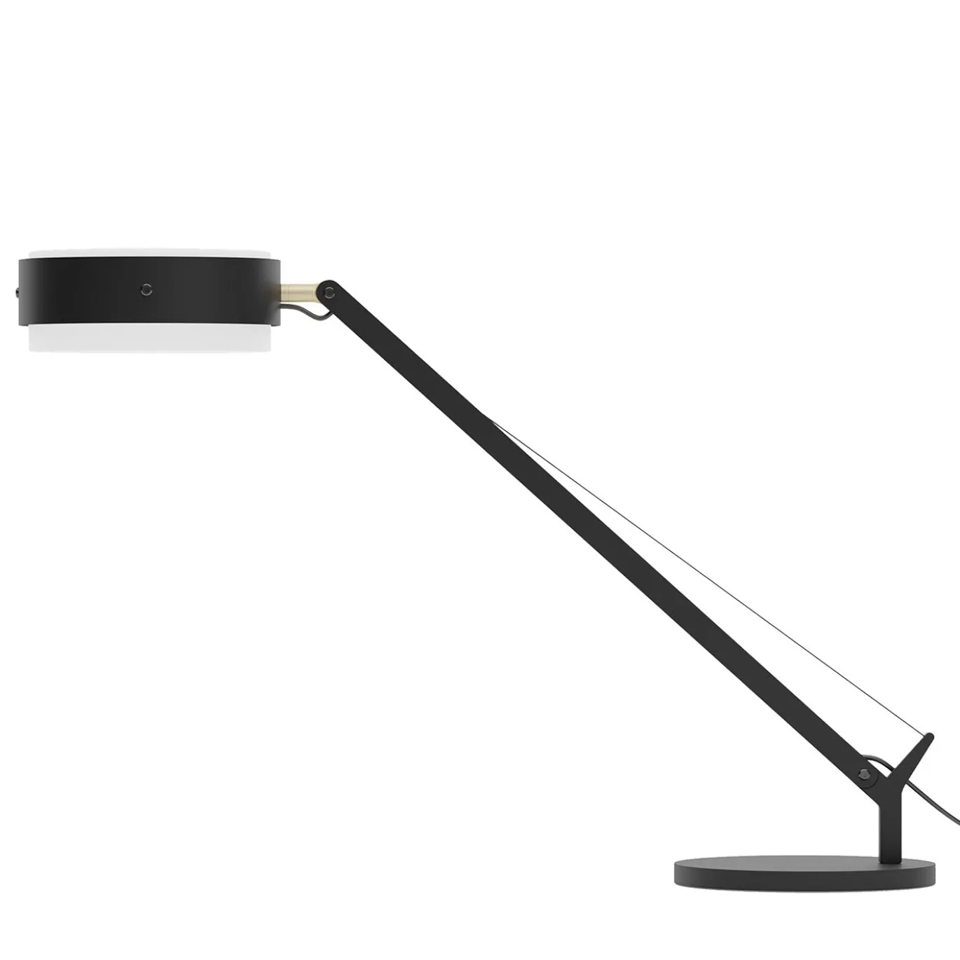 Lampada da scrivania SPZ01 nera con dettagli in ottone