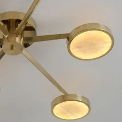 Lampada da soffitto a filo in ottone a sei bracci Costellazione