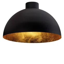Lampada da soffitto Giove in foglia d'oro