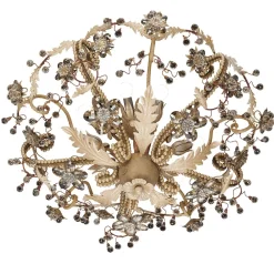 365 Lampada da soffitto in cristallo floreale di Boemia a 10 luci