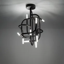 Lampada da soffitto in metallo nero Mangrove Colombia