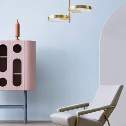 Lampada da soffitto in ottone a 2 luci Moonlight di Matteo Zorzenoni