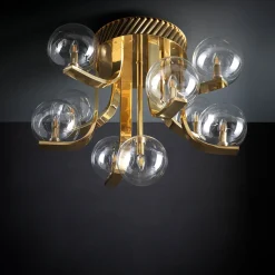 Lampada da soffitto in vetro trasparente Bubble di Studio Bojola