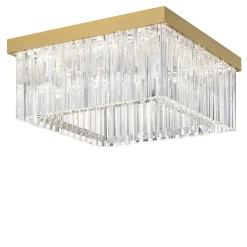 Lampada da soffitto quadrata in cristallo puro