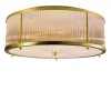 Lampada da soffitto rotonda grande in ottone dorato Stilo